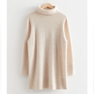 & Other Stories Relaxed Wool Turtleneck dress